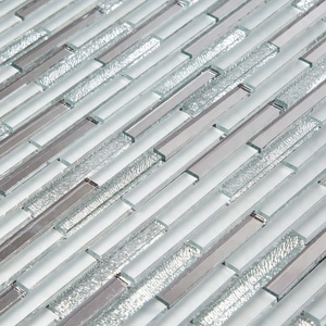 Bán buôn schomex hiện đại bạc và Xám gương Dải Gạch Mosaic 4 mét kính cho tường nhà bếp trang trí nội thất thiết kế sàn gỗ - Product Image 2