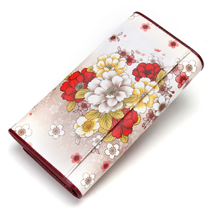 Portafoglio lungo da donna stampato su misura con copertura RFID con chiusura integrata custodia per <span class=keywords><strong>cellulare</strong></span> in vera pelle - Product Image 2