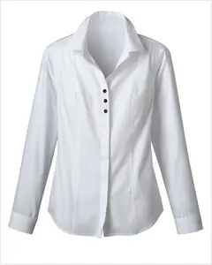 2014 new 100% cotton lady office white shirt