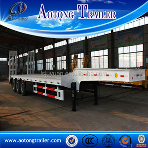 Chine aotong brand <span class=keywords><strong>new</strong></span> tri-essieu surbaissée remorque, Faible lit remorque avec extension latérale - Product Image 4