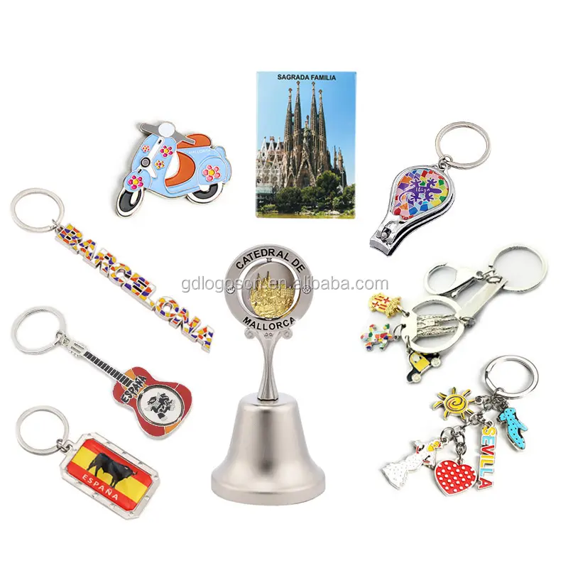 Mosaic Bull Tây Ban Nha Barcelona Quà Tặng Du Lịch Keyring Tủ Lạnh Nam Châm Lưu Niệm Tây Ban Nha