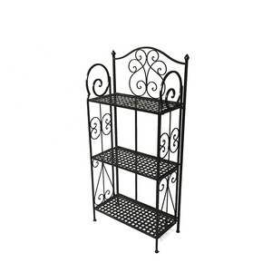<span class=keywords><strong>Muebles</strong></span> para el hogar, estante de almacenamiento de Metal plegable de 3 niveles, directo de fábrica - Product Image 1