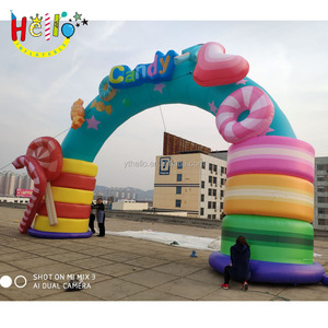 Cheap Christmas Decoration Sweet Inflatable Candy Entrance Arch Christmas Inflatable Archway