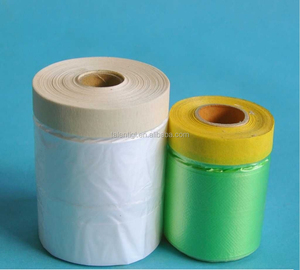 فيلم اخفاء من شركة التصنيع HDPE pretape طلاء السيارات اخفاء فيلم مع شريط اخفاء - Product Image 1