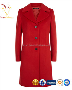 Donne Rosso Lungo Inverno Cappotto di Cachemire Delle Signore - Product Image 5