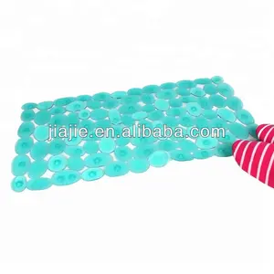 (J-7135)Wholesale pvc anti-slip big pebble river rock bath mats