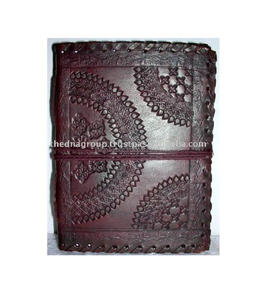 Vente de gros Carnet en cuir vintage à point latéral gaufré fait main - Product Image 1