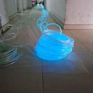 Novo item de suporte brilho torcida 6.0mm fibra óptica cabo de luz para decoração de iluminação ao ar livre