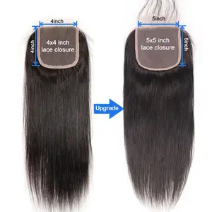 Aosun Ear to Ear Silk Base Human Hair Lace Closure, Wholesale 4x4 5x5 6x6 7x7 Lace Closure, Pre Plucked Swiss Lace Front Closure