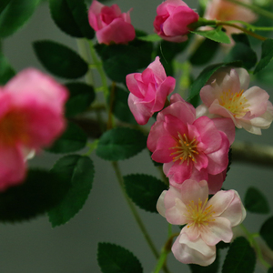 Guirlande de vignes à fleurs avec roses pivoine et rose du désert plantes artificielles à vendre belle pivoine rose feuille fleur vigne - Product Image 5