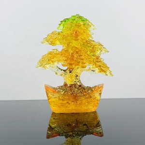 Vivo arte chino artesanía 82*70*65mm de vidrio artesanal de <span class=keywords><strong>la</strong></span> <span class=keywords><strong>suerte</strong></span> de cristal árbol escultura - Product Image 1