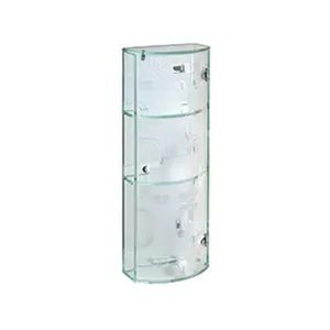 Manufacturer Waterproof Three Layers Chinese <strong>Shower</strong> Room Transparent <strong>Glass</strong> case Bathroom <strong>Shelves</strong> - Product Image 1