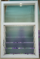 Fenêtre en PVC avec système intégré de ventilateur d'extraction et de persiennes pour la ventilation de cuisine