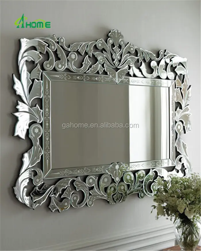 Soggiorno elegante decorazione della casa fantasia specchi da parete popolari vendita calda specchio veneziano