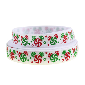 15mm stampa <span class=keywords><strong>albero</strong></span> di natale piega su nastro elastico artigianale regalo regalo fatto da te accessorio copricapo - Product Image 5