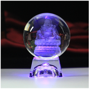 Budista 3d bola de cristal interior mirada Buda Shakyamuni Buda regalo de la decoración - Product Image 5