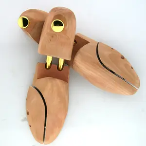 卸売調節可能な靴ツリーサポートストレッチャーロータス木製カスタムLOGE靴の木
