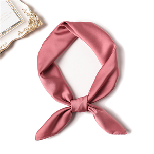 70*70cm Wholesale Custom Printed Satin Ladies <strong>Scarves</strong> Fashion Small <strong>Neck</strong> Solid Color Square Silk <strong>Scarf</strong> <strong>for</strong> <strong>Women</strong> - Product Image 4