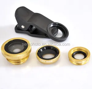 Hot Produk Lensa Fisheye 3 In1 Lensa Sudut Super Besar, dengan Kamera Klip Lensa