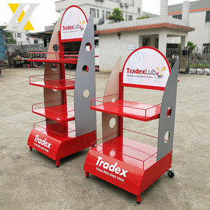 Multi-Camadas Heavy Duty Metal Prateleira do Supermercado Suporte de Chão <span class=keywords><strong>Display</strong></span> Stand <span class=keywords><strong>Rack</strong></span> De Óleo
