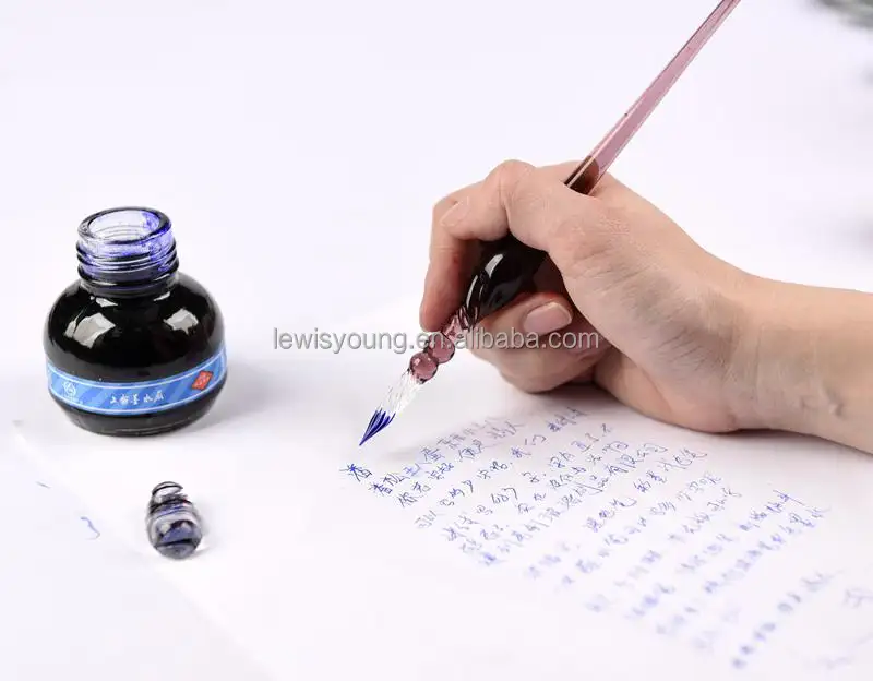 Stylo de calligraphie stylo d'écriture en cristal de verre