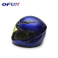 Casque de moto OFUN original Chine bleu royal anti-résistance avec visière