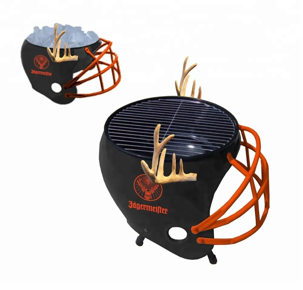 Eco-friendly custome design metal ice bucket with helmet shape for bar