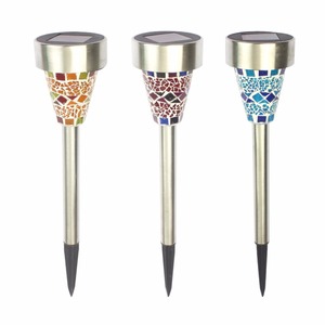 Luz de pasarela LED <span class=keywords><strong>solar</strong></span> de mosaico y acero inoxidable, luz de paisaje de césped y jardín de vidrio <span class=keywords><strong>solar</strong></span> nominal <span class=keywords><strong>IP65</strong></span> - Product Image 2