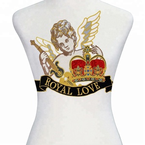 Nuovi Toppe Ricamate con Motivi Reali, Ali d'Angelo, Corona, Chitarra, Grandi Applicazioni per Abbigliamento - Product Image 4