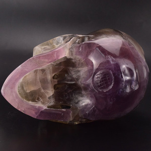 Natural fluorita cristal piedra cráneo hecho a mano que talla el cráneo para la decoración casera - Product Image 6