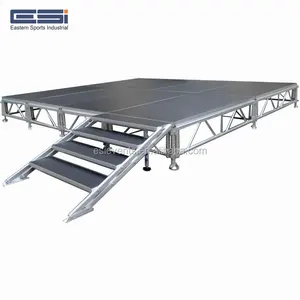 Jual Blok Kayu Konser Lantai Peninggi Lubang Suara Dj Choral Penutup Panggung Portabel Podium Dek Aluminium Dapat Ditarik untuk Dijual