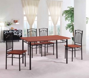 A buon mercato sala <span class=keywords><strong>da</strong></span> pranzo set con metallo dinging set 1 tavolo e 4 <span class=keywords><strong>sedie</strong></span> DS-022 - Product Image 1