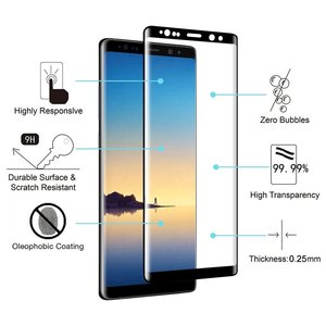 Pour <span class=keywords><strong>Samsung</strong></span> Galaxy NOTE 10 PRO/Note 8/Note 9 4D Incurvée Pleine Couverture En Verre Trempé Protecteur D'écran - Product Image 6