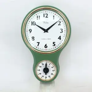 Reloj de pared Vintage de cuarzo con temporizador, para decoración de cocina y habitación