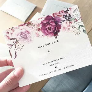 Custom Printed Cheap Die Cut Wedding Invitation Card Love Best Whishes Card
