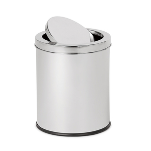 Modern Design Home Office Stainless Steel <strong>Swing</strong> Top Mini Waste <strong>Bin</strong> Table Mini Dust <strong>Bin</strong> - Product Image 1