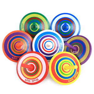 Toupies en bois miniatures, jouet classique pour enfants - Product Image 2