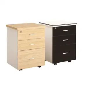 Wooden office file cabinet office furniture moving storage 3 drawers cabinet for home school office building