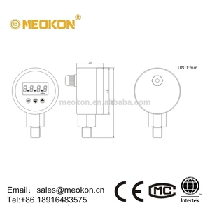 Profissional 60 mm Óleo 2500 <span class=keywords><strong>bar</strong></span> <span class=keywords><strong>250</strong></span> Mpa Medidor de Pressão Digital - Product Image 5