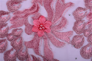 2019ผ้าลูกไม้ตาข่ายฝรั่งเศสสไตล์ใหม่ดอกไม้3Dผ้าตาข่ายTulleแอฟริกันผ้าลูกไม้ไนจีเรียคุณภาพสูง1474 - Product Image 2