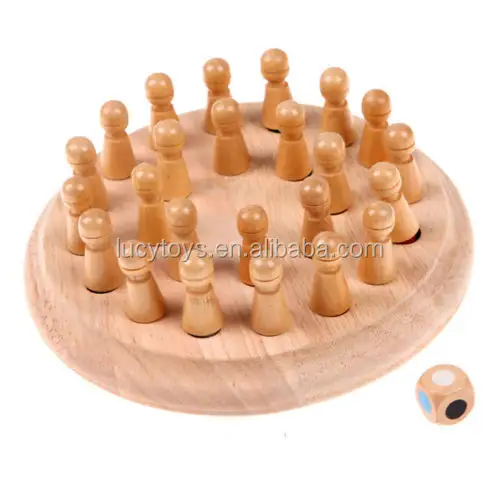 ألعاب تعليمية للأطفال لعبة شطرنج مع عصا ذاكرة خشبية