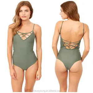 Maillot de bain une pièce pour femme, sexy, bikini, à double doublure, style brésilien