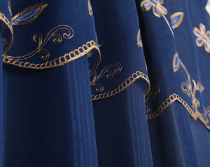 Ready Made Doppio Strato di Ricamo Floreale <span class=keywords><strong>Tende</strong></span> per Windows Tasca Asta di Tenda di Trasporto di <span class=keywords><strong>Tulle</strong></span> - Product Image 4