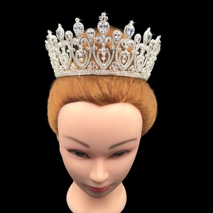 Echsio Fascino Cuore Trasparente Con Strass di Cristallo Corona Per La Regina Nuziale Diademi di Spettacolo Promenade Del Partito Del Regalo BC3676 - Product Image 4