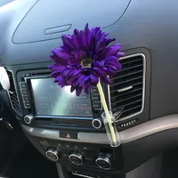 Heißer verkauf groß auto lufterfrischer mit gerbera vent clip auto vase für geschenk förderung