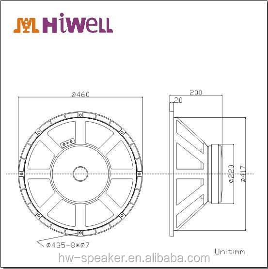 Subwoofer LOW FREQUENCY PROFESSIONAL LOUDSPEAKER 18 Inch Audio Speaker