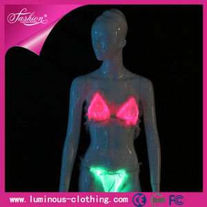 2015 moda hot sexy light up led glow in the dark ropa interior - Product Image 4