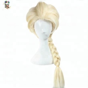 Peluca sintética trenzada de Elsa para fiesta, vestido de lujo, Cosplay, HPC-1948 - Product Image 1