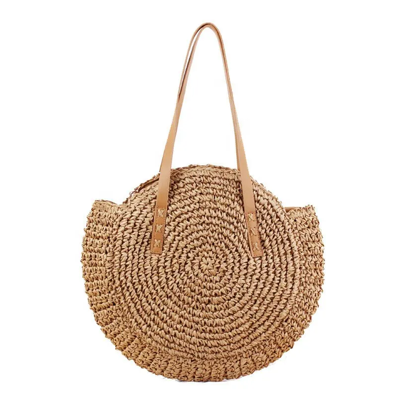 Sac de paille tissé à la main pour femmes,, sacs de plage en rotin artisanaux et sur mesure, vente en gros