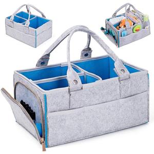 Caddie à <span class=keywords><strong>couche</strong></span> pour bébé, multifonctionnel, Durable et léger, en feutre, organisateur, <span class=keywords><strong>panier</strong></span> de pépinière avec poignées amovibles, cadeau parfait de réception-cadeau de bébé - Product Image 3